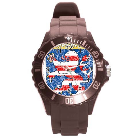 Coat Of Arms Of Hesse Round Plastic Sport Watch (L) from ArtsNow.com Front