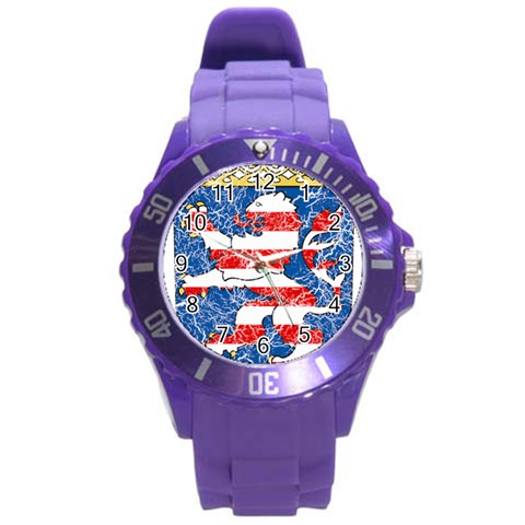 Coat Of Arms Of Hesse Round Plastic Sport Watch (L) from ArtsNow.com Front