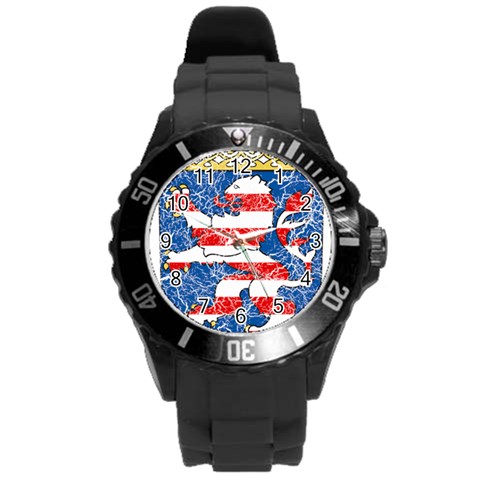 Coat Of Arms Of Hesse Round Plastic Sport Watch (L) from ArtsNow.com Front
