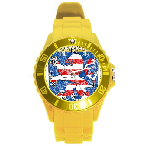 Coat Of Arms Of Hesse Round Plastic Sport Watch (L) from ArtsNow.com Front