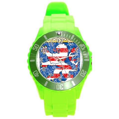 Coat Of Arms Of Hesse Round Plastic Sport Watch (L) from ArtsNow.com Front