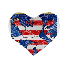 Coat Of Arms Of Hesse Standard 16  Premium Heart Shape Cushion  from ArtsNow.com Back