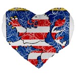 Coat Of Arms Of Hesse Large 19  Premium Heart Shape Cushion