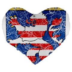 Coat Of Arms Of Hesse Large 19  Premium Heart Shape Cushion from ArtsNow.com Back
