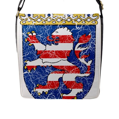 Coat Of Arms Of Hesse Flap Closure Messenger Bag (L) from ArtsNow.com Front