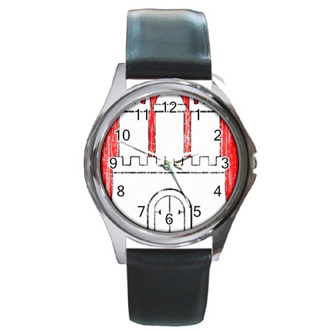 Coat Of Arms Of Hamburg Round Metal Watch from ArtsNow.com Front