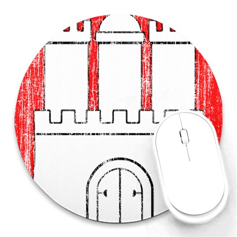 Coat Of Arms Of Hamburg Round Mousepad from ArtsNow.com Front