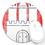 Coat Of Arms Of Hamburg Round Mousepad