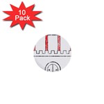 Coat Of Arms Of Hamburg 1  Mini Button (10 pack) 