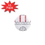 Coat Of Arms Of Hamburg 1  Mini Magnet (10 pack) 