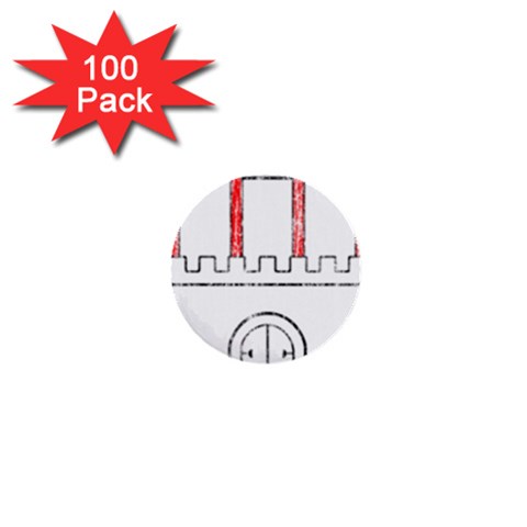 Coat Of Arms Of Hamburg 1  Mini Button (100 pack)  from ArtsNow.com Front