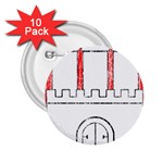 Coat Of Arms Of Hamburg 2.25  Button (10 pack)