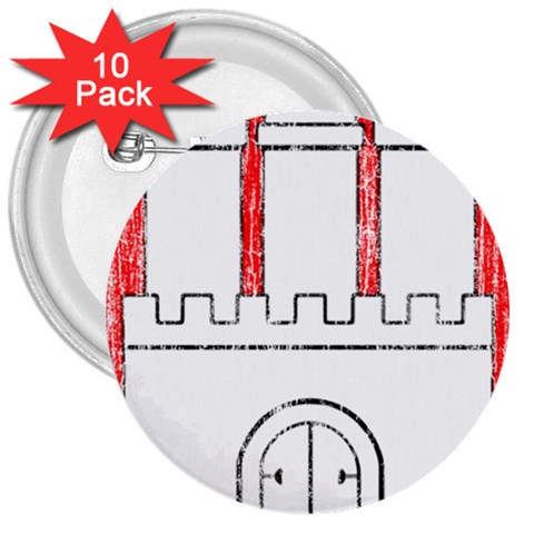 Coat Of Arms Of Hamburg 3  Button (10 pack) from ArtsNow.com Front