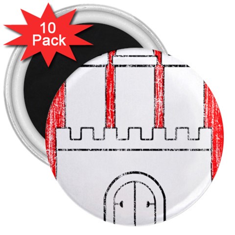 Coat Of Arms Of Hamburg 3  Magnet (10 pack) from ArtsNow.com Front