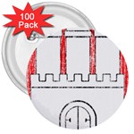 Coat Of Arms Of Hamburg 3  Button (100 pack)