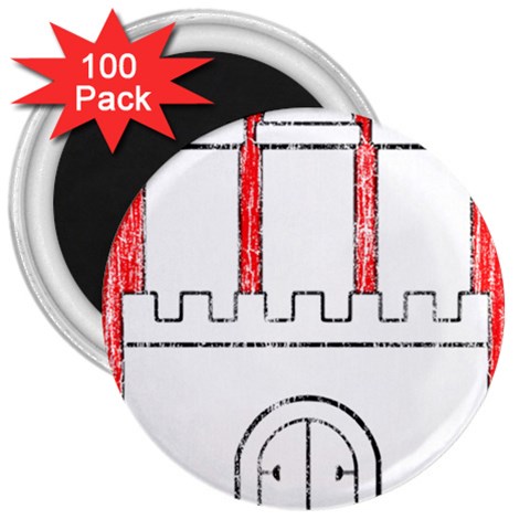 Coat Of Arms Of Hamburg 3  Magnet (100 pack) from ArtsNow.com Front