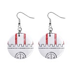 Coat Of Arms Of Hamburg 1  Button Earrings