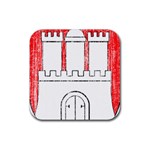 Coat Of Arms Of Hamburg Rubber Coaster (Square)