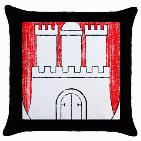 Coat Of Arms Of Hamburg Throw Pillow Case (Black) from ArtsNow.com Front