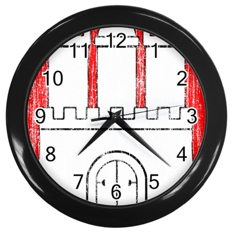 Coat Of Arms Of Hamburg Wall Clock (Black) from ArtsNow.com Front