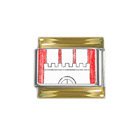Coat Of Arms Of Hamburg Gold Trim Italian Charm (9mm) from ArtsNow.com Front