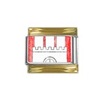 Coat Of Arms Of Hamburg Gold Trim Italian Charm (9mm)