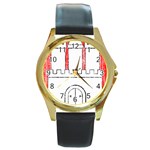 Coat Of Arms Of Hamburg Round Gold Metal Watch