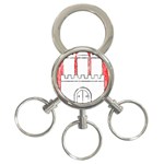 Coat Of Arms Of Hamburg 3-Ring Key Chain