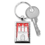 Coat Of Arms Of Hamburg Key Chain (Rectangle)