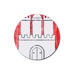 Coat Of Arms Of Hamburg Rubber Coaster (Round)