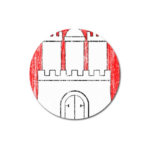 Coat Of Arms Of Hamburg Magnet 3  (Round) from ArtsNow.com Front