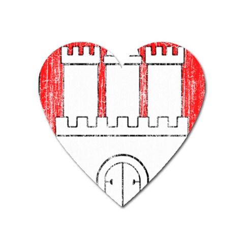 Coat Of Arms Of Hamburg Magnet (Heart) from ArtsNow.com Front