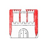 Coat Of Arms Of Hamburg Magnet (Square)