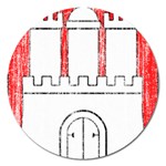 Coat Of Arms Of Hamburg Magnet 5  (Round)