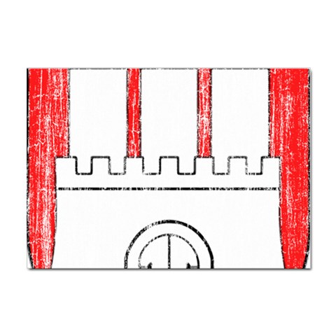 Coat Of Arms Of Hamburg Sticker A4 (100 pack) from ArtsNow.com Front
