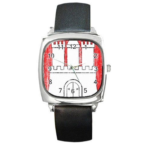 Coat Of Arms Of Hamburg Square Metal Watch from ArtsNow.com Front