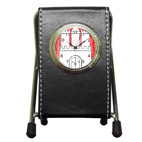 Coat Of Arms Of Hamburg Pen Holder Desk Clock from ArtsNow.com Front