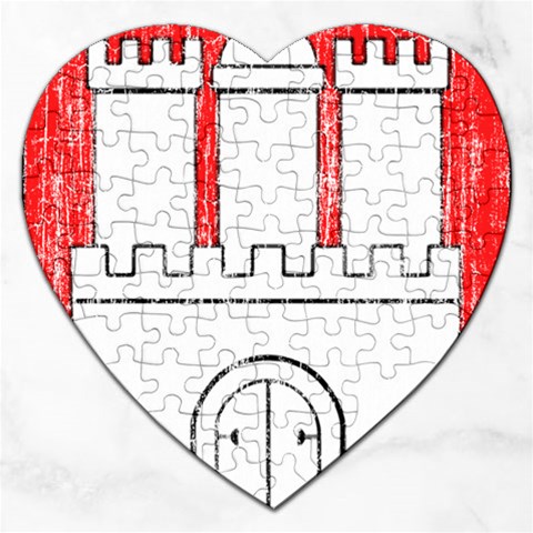 Coat Of Arms Of Hamburg Jigsaw Puzzle (Heart) from ArtsNow.com Front