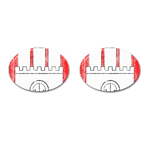 Coat Of Arms Of Hamburg Cufflinks (Oval) from ArtsNow.com Front(Pair)