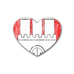 Coat Of Arms Of Hamburg Rubber Coaster (Heart)