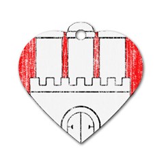 Coat Of Arms Of Hamburg Dog Tag Heart (Two Sides) from ArtsNow.com Front