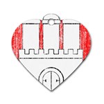 Coat Of Arms Of Hamburg Dog Tag Heart (Two Sides)