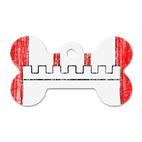 Coat Of Arms Of Hamburg Dog Tag Bone (One Side) from ArtsNow.com Front
