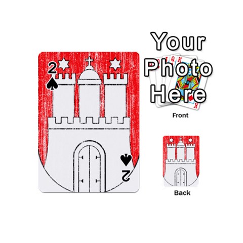 Coat Of Arms Of Hamburg Playing Cards 54 Designs (Mini) from ArtsNow.com Front - Spade2