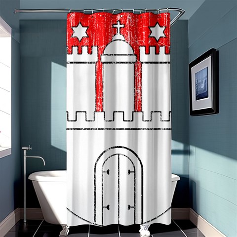 Coat Of Arms Of Hamburg Shower Curtain 36  x 72  (Stall) from ArtsNow.com Curtain(36 X72 ) - 33.26 x66.24  Curtain(36 X72 )