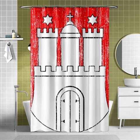 Coat Of Arms Of Hamburg Shower Curtain 48  x 72  (Small) from ArtsNow.com Curtain(48  X 72 ) - 42.18 x64.8  Curtain(48  X 72 )