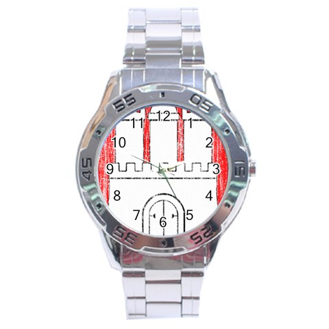 Coat Of Arms Of Hamburg Stainless Steel Analogue Watch from ArtsNow.com Front
