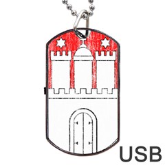 Coat Of Arms Of Hamburg Dog Tag USB Flash (Two Sides) from ArtsNow.com Front