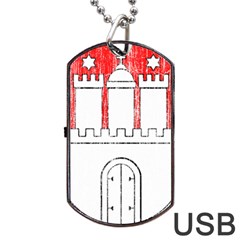 Coat Of Arms Of Hamburg Dog Tag USB Flash (Two Sides) from ArtsNow.com Back
