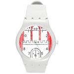 Coat Of Arms Of Hamburg Round Plastic Sport Watch (M)